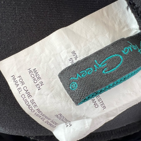 AQUA GREEN OPEN FLOWY LEG ROUCHED WAISTBAND PULL ON PANTS SIZE L - Picture 9 of 10